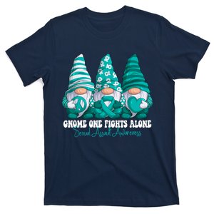 Sexual Assault Awareness Month Teal Ribbon Gnomies Support T-Shirt