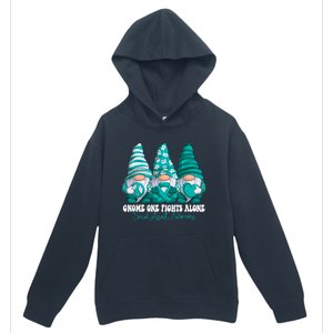 Sexual Assault Awareness Month Teal Ribbon Gnomies Support Urban Pullover Hoodie