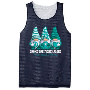 Sexual Assault Awareness Month Teal Ribbon Gnomies Support Mesh Reversible Basketball Jersey Tank