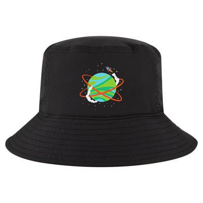 Spacecraft Approaching A Distant Exoplanet Cool Comfort Performance Bucket Hat
