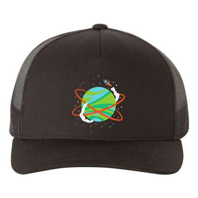 Spacecraft Approaching A Distant Exoplanet Yupoong Adult 5-Panel Trucker Hat