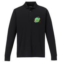 Spacecraft Approaching A Distant Exoplanet Performance Long Sleeve Polo