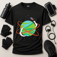 Spacecraft Approaching A Distant Exoplanet Performance Shirt