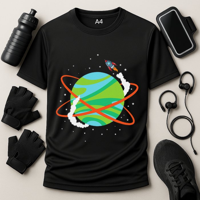 Spacecraft Approaching A Distant Exoplanet Performance Shirt