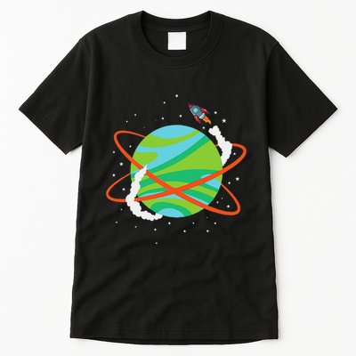 Spacecraft Approaching A Distant Exoplanet Tall T-Shirt