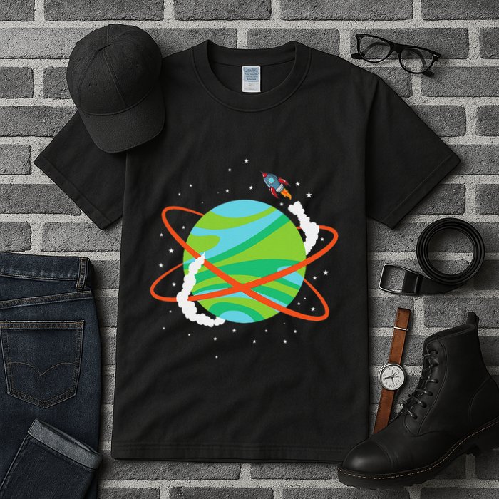 Spacecraft Approaching A Distant Exoplanet Tall T-Shirt