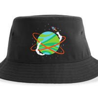 Spacecraft Approaching A Distant Exoplanet Sustainable Bucket Hat