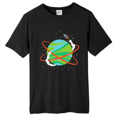 Spacecraft Approaching A Distant Exoplanet Tall Fusion ChromaSoft Performance T-Shirt