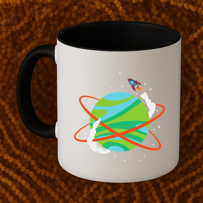 Spacecraft Approaching A Distant Exoplanet Mug