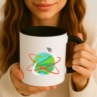 Spacecraft Approaching A Distant Exoplanet Mug