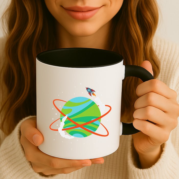 Spacecraft Approaching A Distant Exoplanet Mug