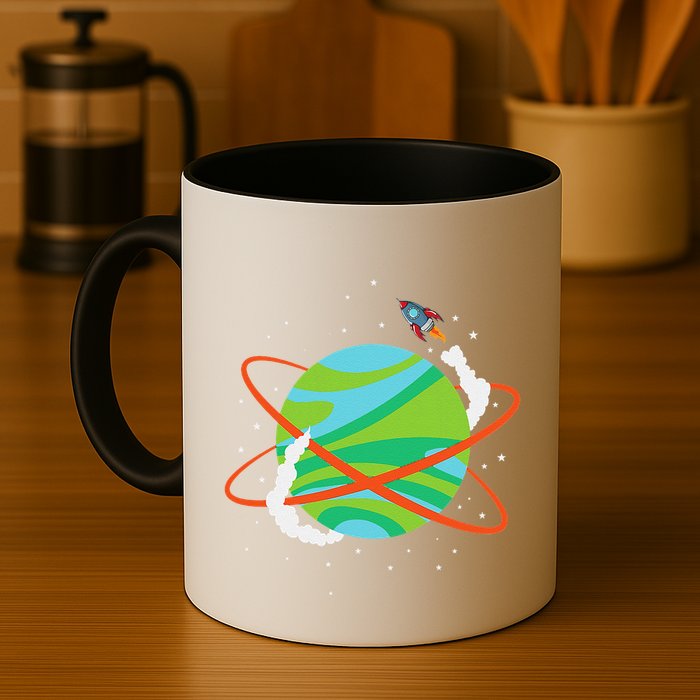 Spacecraft Approaching A Distant Exoplanet Mug