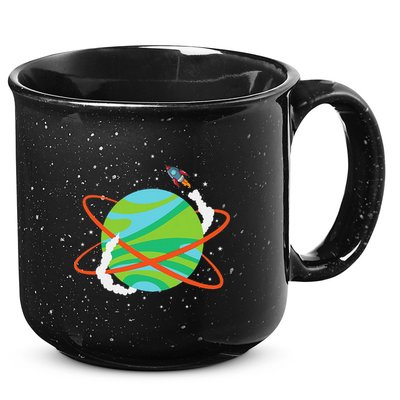 Spacecraft Approaching A Distant Exoplanet 15oz Campfire Ceramic Mug
