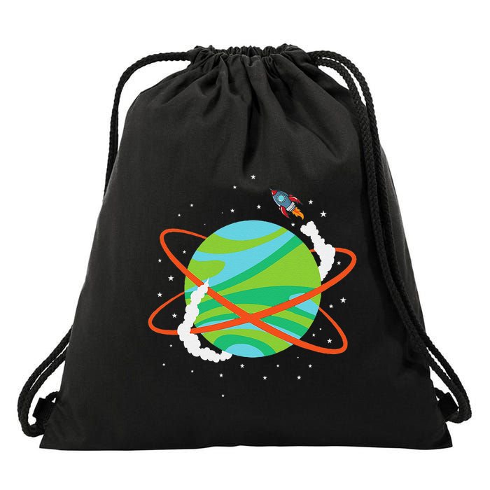 Spacecraft Approaching A Distant Exoplanet Drawstring Bag