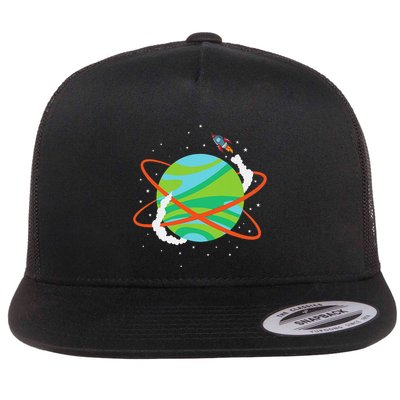 Spacecraft Approaching A Distant Exoplanet Flatbill Hat