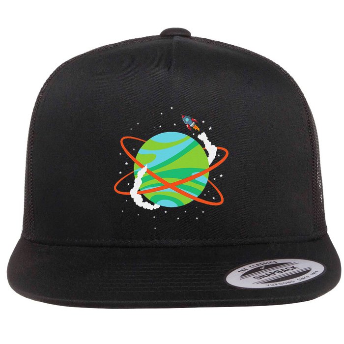 Spacecraft Approaching A Distant Exoplanet Flatbill Hat