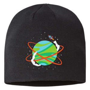 Spacecraft Approaching A Distant Exoplanet Sustainable Beanie