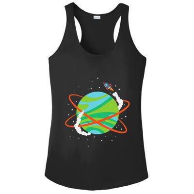Spacecraft Approaching A Distant Exoplanet Ladies PosiCharge Competitor Racerback Tank