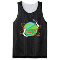 Spacecraft Approaching A Distant Exoplanet Mesh Reversible Basketball Jersey Tank