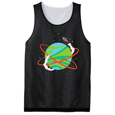 Spacecraft Approaching A Distant Exoplanet Mesh Reversible Basketball Jersey Tank