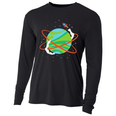 Spacecraft Approaching A Distant Exoplanet Cooling Performance Long Sleeve Crew