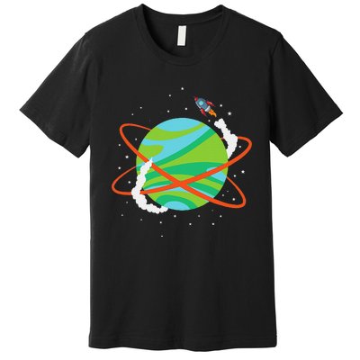 Spacecraft Approaching A Distant Exoplanet Premium T-Shirt