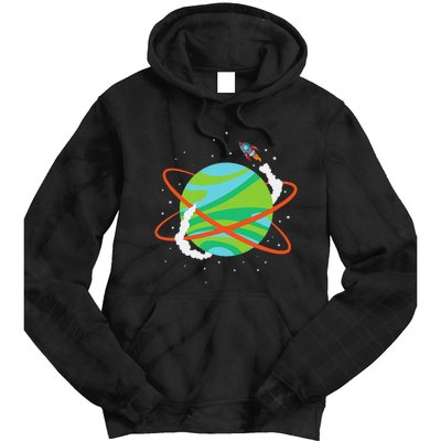 Spacecraft Approaching A Distant Exoplanet Tie Dye Hoodie