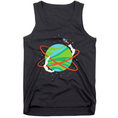 Spacecraft Approaching A Distant Exoplanet Tank Top