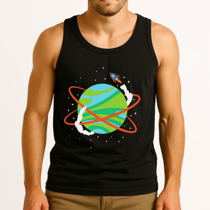 Spacecraft Approaching A Distant Exoplanet Tank Top