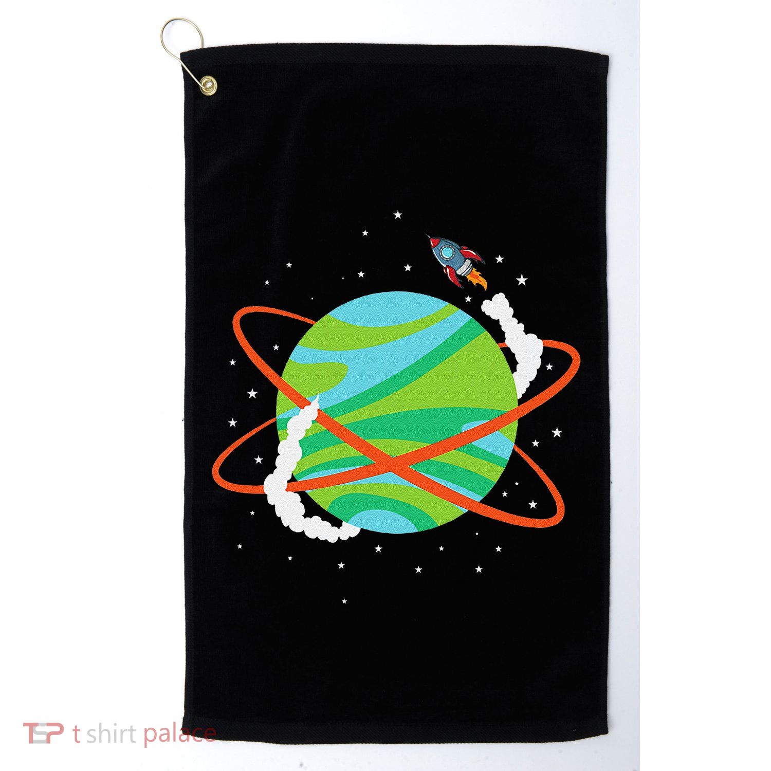Spacecraft Approaching A Distant Exoplanet Golf Towel