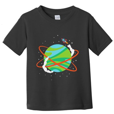Spacecraft Approaching A Distant Exoplanet Toddler T-Shirt