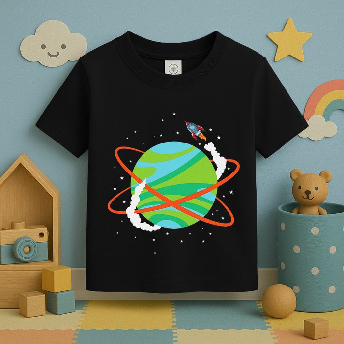 Spacecraft Approaching A Distant Exoplanet Toddler T-Shirt