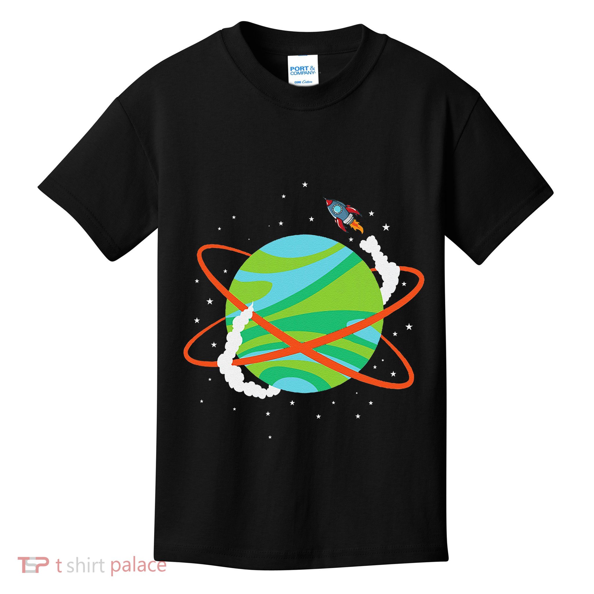 Spacecraft Approaching A Distant Exoplanet Kids T-Shirt