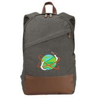 Spacecraft Approaching A Distant Exoplanet Cotton Canvas Backpack