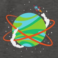 Spacecraft Approaching A Distant Exoplanet Vector Backpack