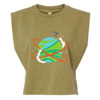 Spacecraft Approaching A Distant Exoplanet Garment-Dyed Women's Muscle Tee