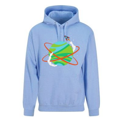 Spacecraft Approaching A Distant Exoplanet Unisex Surf Hoodie