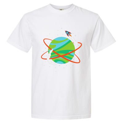 Spacecraft Approaching A Distant Exoplanet Garment-Dyed Heavyweight T-Shirt