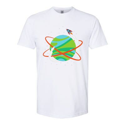 Spacecraft Approaching A Distant Exoplanet Softstyle CVC T-Shirt