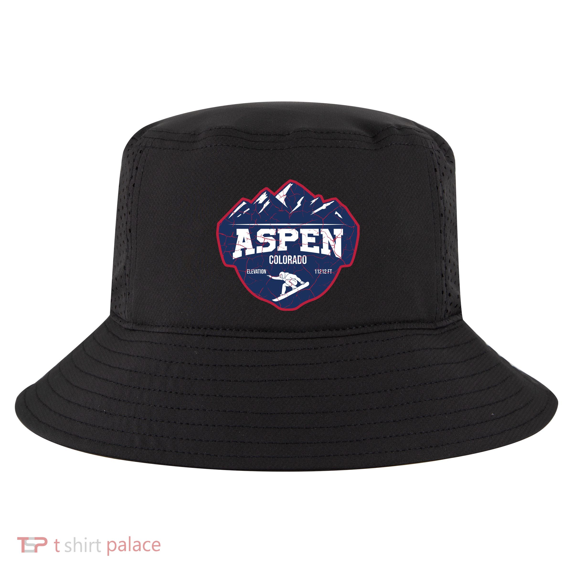 Ski At Aspen Colorado Grunge Style Cool Comfort Performance Bucket Hat