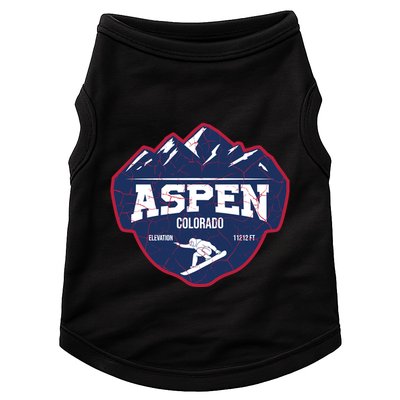 Ski At Aspen Colorado Grunge Style Doggie Tank