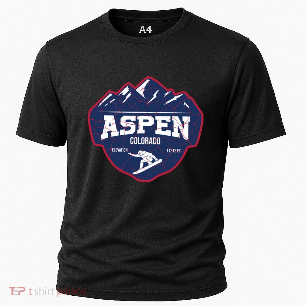 Ski At Aspen Colorado Grunge Style Performance Shirt