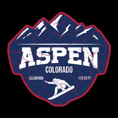 Ski At Aspen Colorado Grunge Style T-Shirt