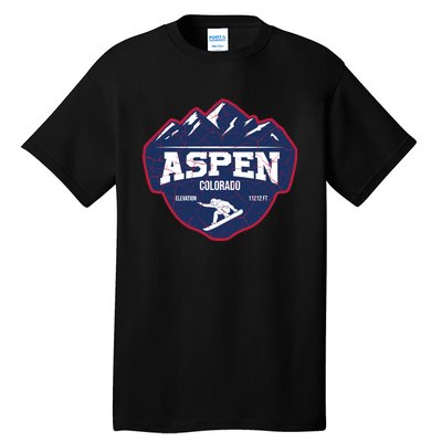 Ski At Aspen Colorado Grunge Style Tall T-Shirt