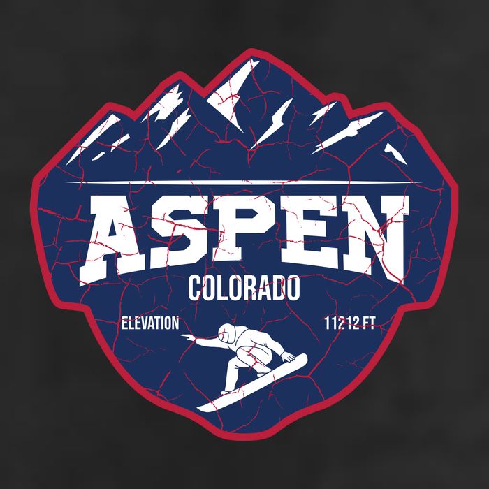 Ski At Aspen Colorado Grunge Style Beanie