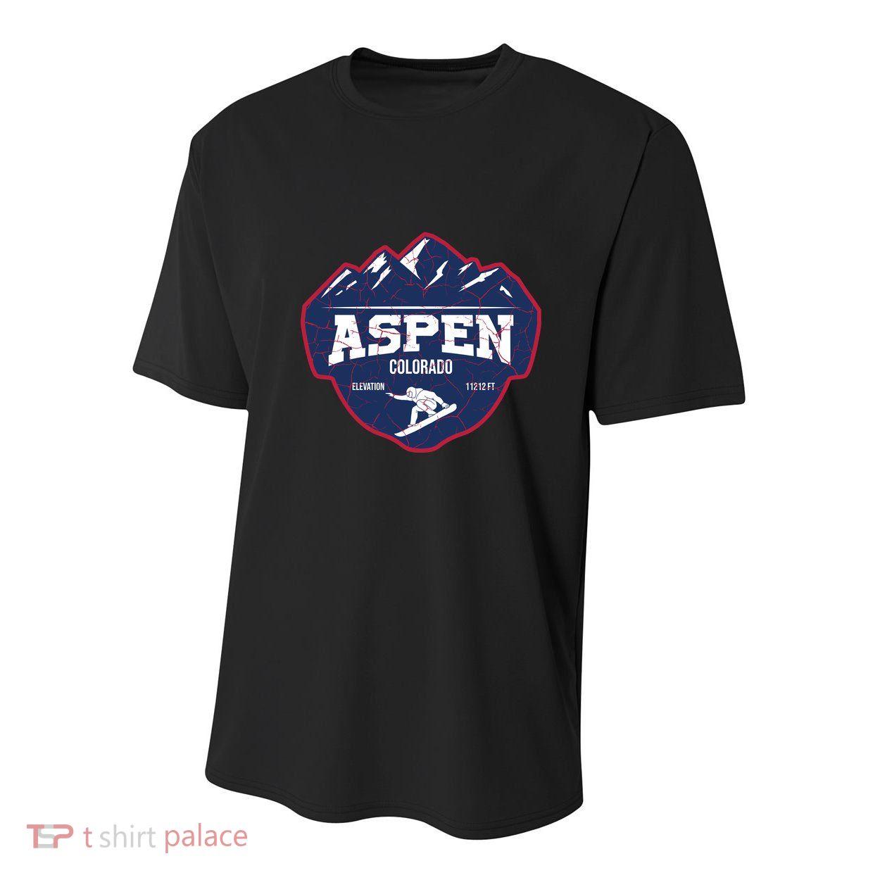 Ski At Aspen Colorado Grunge Style Youth Performance Sprint T-Shirt