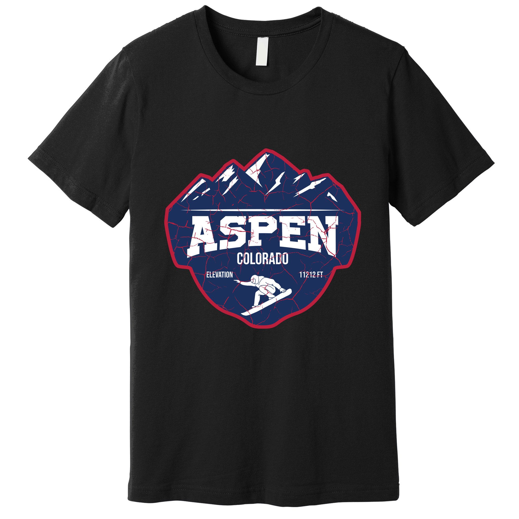 Ski At Aspen Colorado Grunge Style Premium T-Shirt