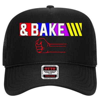 Shake And Bake Funny Family Matching Lover Dad Daughter Son High Crown Mesh Back Trucker Hat