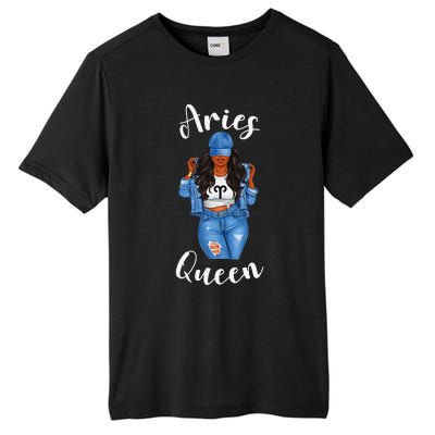 Streetwise Aries Black Queen Afro Wo Zodiac Birthday Tall Fusion ChromaSoft Performance T-Shirt