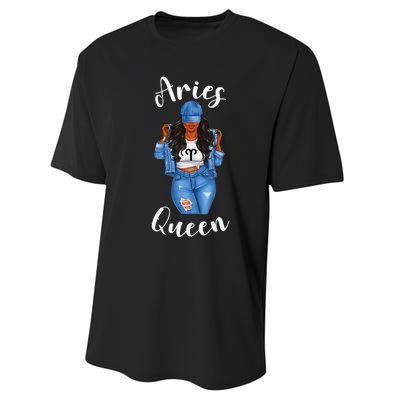 Streetwise Aries Black Queen Afro Wo Zodiac Birthday Performance Sprint T-Shirt